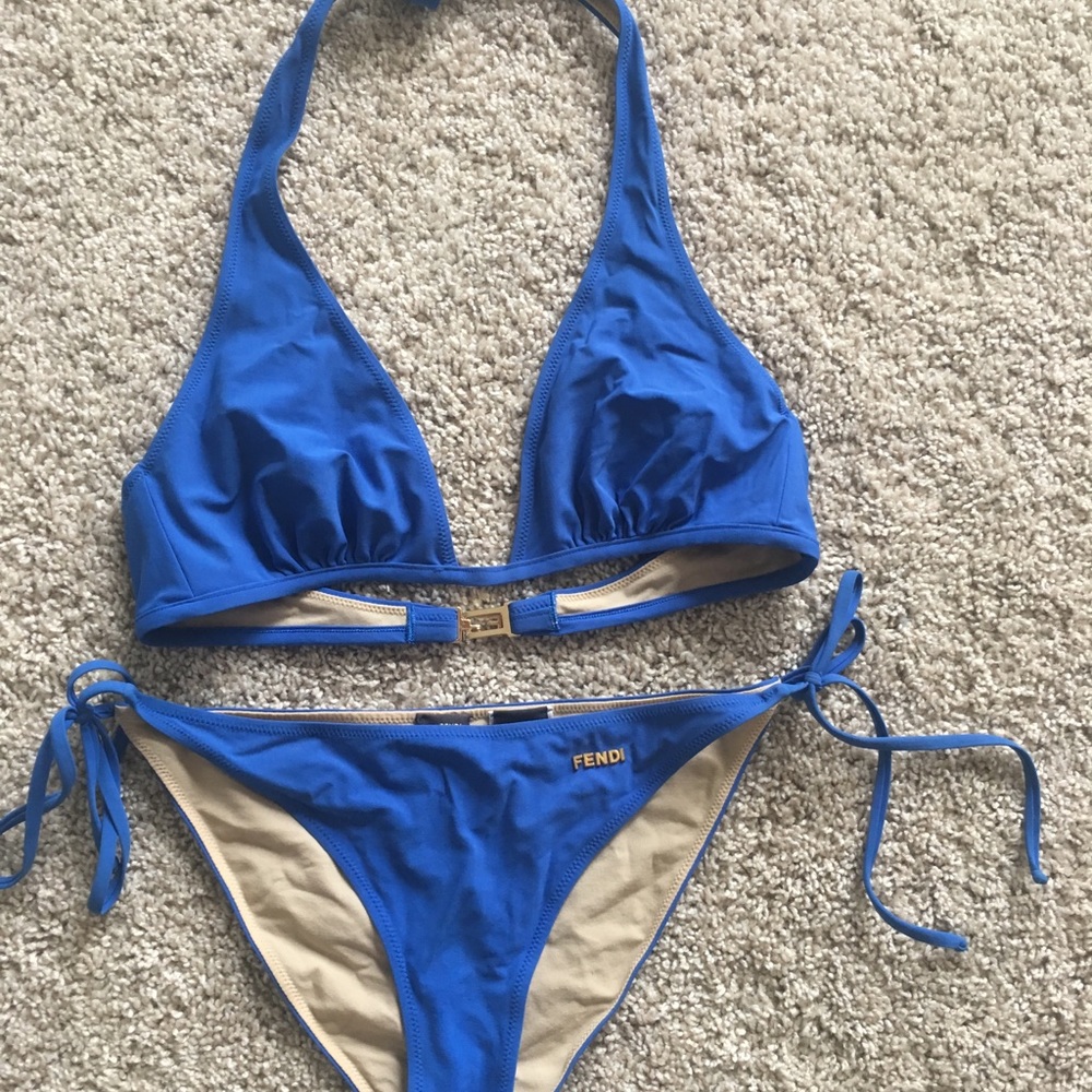 Fendi blue swimsuit